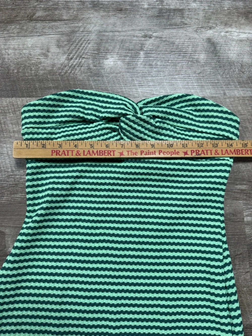 Missguided Green Mini Bodycon Strapless Dress Size Medium